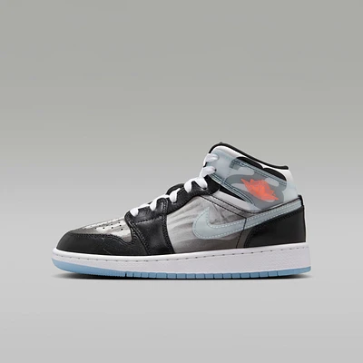 Air Jordan 1 Mid Sneaker School Big Kids' Shoes