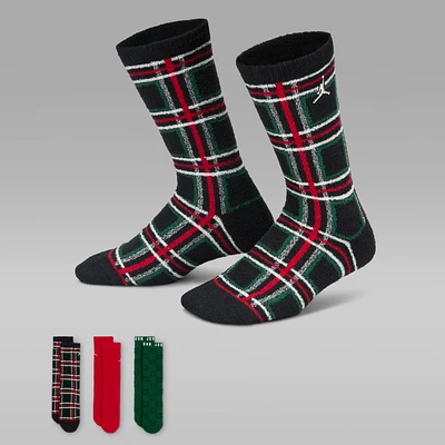 Jordan Big Kids' Holiday Crew Socks (3 Pairs)