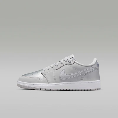 Air Jordan 1 Low OG "Silver" Big Kids' Shoes