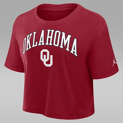 Oklahoma Athletic Prep Arch Women's Jordan Brand Dri-FIT College Cropped T-Shirt