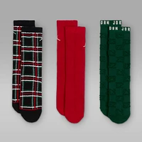 Jordan Big Kids' Holiday Crew Socks (3 Pairs)