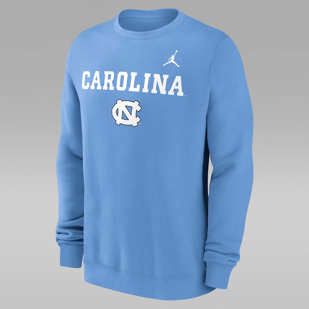 North Carolina Tar Heels Primetime Primary Stack Men's Jordan College Pullover Crew