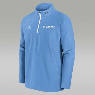 North Carolina Tar Heels Sideline Coach Men's Nike College 1/2-Zip Hooded Jacket