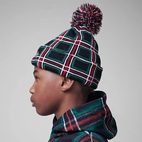 Jordan Big Kids' Holiday Plaid Pom Beanie