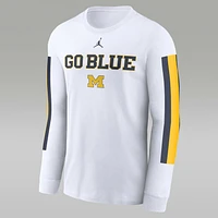 Michigan Wolverines Local Spirit Slogan Men's Jordan College Long-Sleeve T-Shirt