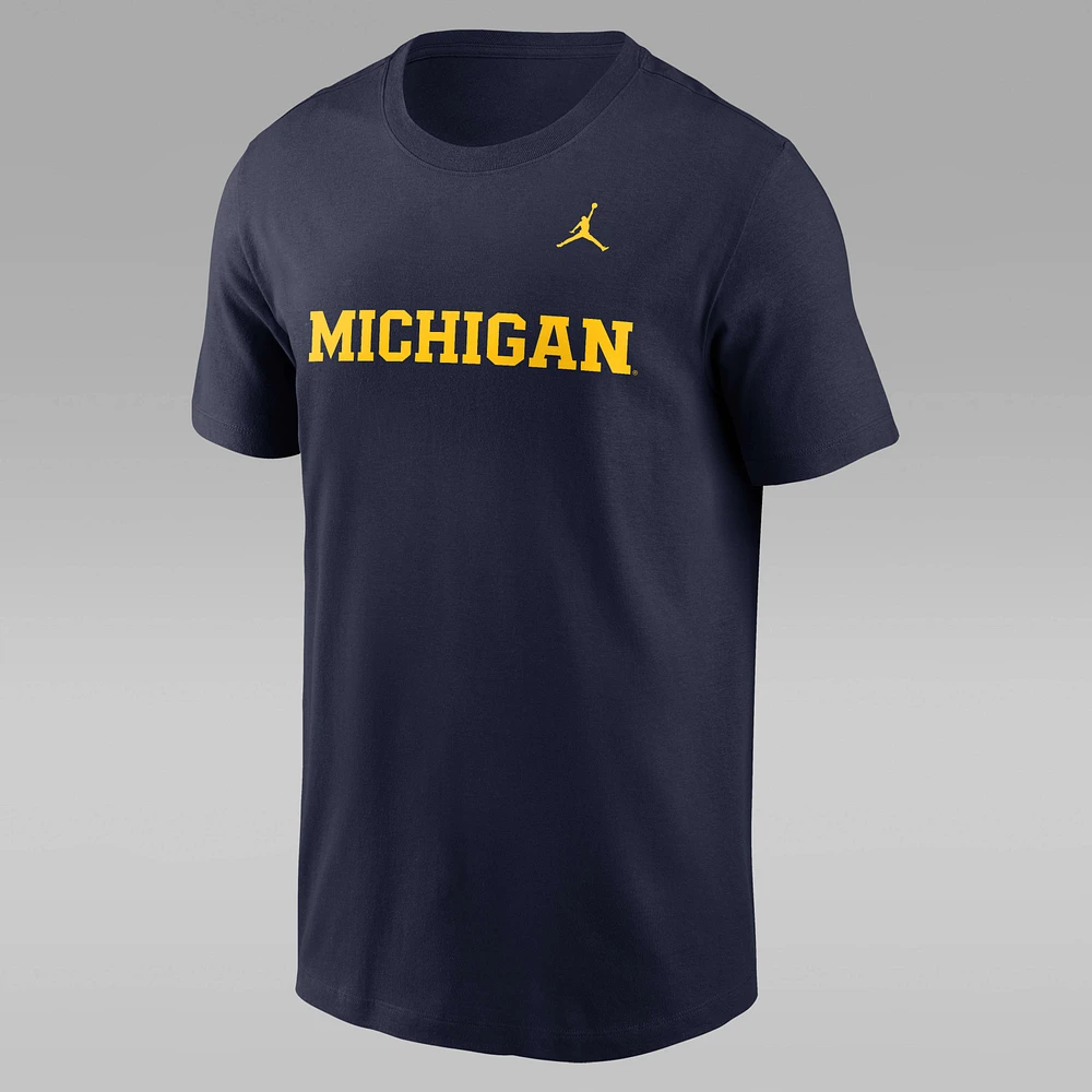 Michigan Wolverines Campus Mascot Men's Jordan College T-Shirt