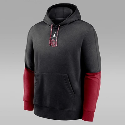 Oklahoma Sooners Sideline Team Issue Club Men's Nike College Pullover Hoodie