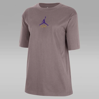 Los Angeles Lakers Courtside Statement Edition Women's Jordan NBA T-Shirt