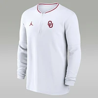 Oklahoma Sooners Sideline Coach Men's Jordan Dri-FIT College 1/2-Zip Long-Sleeve Top