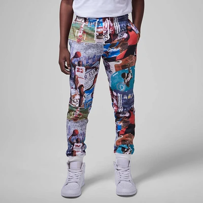 Jordan MJ Brooklyn Big Kids' Fleece Printed Pants