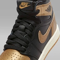 Jordan 1 Retro High OG "Black and Gold" Little Kids' Shoes