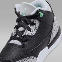 Jordan 3 Retro "Green Glow" Baby/Toddler Shoes