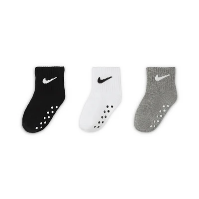 Nike Core Swoosh Toddler Gripper Socks Box Set (3 Pairs)