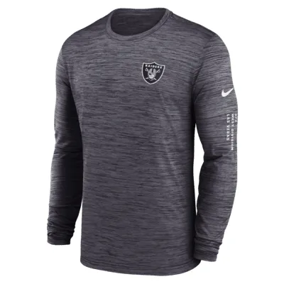 Las Vegas Raiders Nike Velocity Long Sleeve T-Shirt - Mens