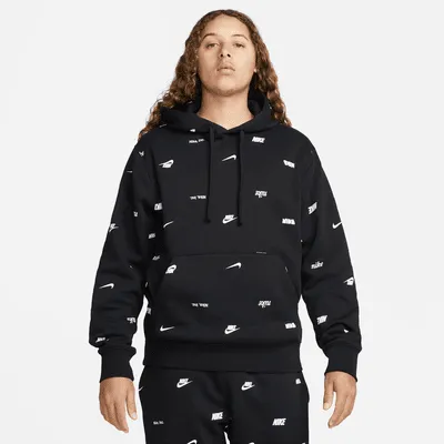 Nike Club Fleece Men's Allover Print Pullover Hoodie. Nike.com