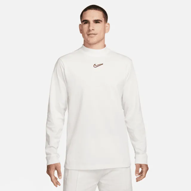 Nike Sportswear MOCK NECK - Sweatshirt - oil green/white/olive 