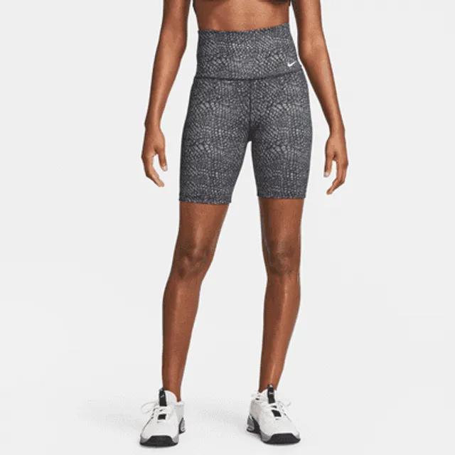 Nike One Women's High-Waisted 18cm (approx.) Printed Biker Shorts. UK