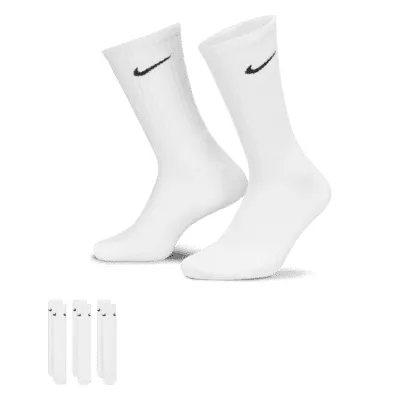 Chaussettes de training mi-mollet Nike Cushioned (3 paires). FR