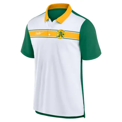 Nike Rewind Stripe (MLB Oakland Athletics) Men's Polo. Nike.com