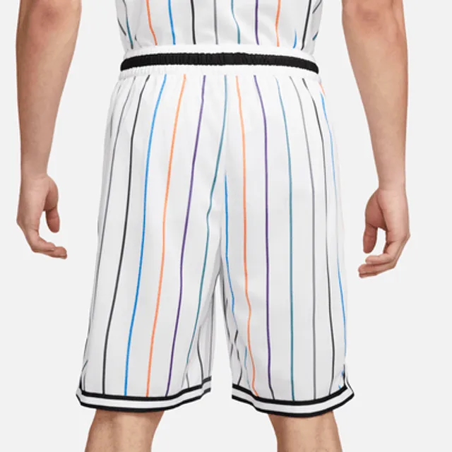 Mesh Basketball Shorts - Black / White Stripes / Blue