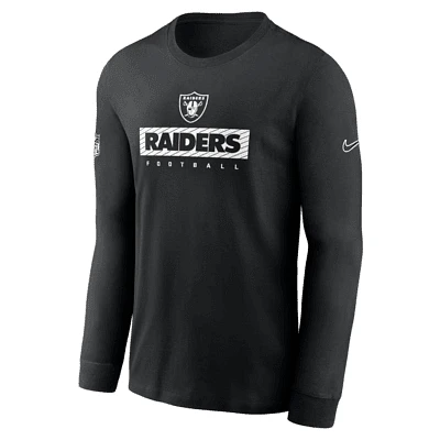 Las Vegas Raiders Sideline Team Issue Men's Nike Dri-FIT NFL Long-Sleeve T-Shirt. Nike.com