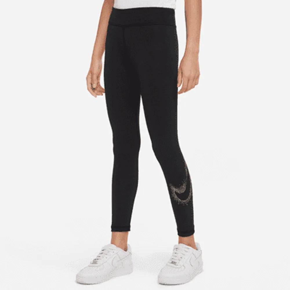 Nike Girls Favorites Leggings GX - Black/Gold