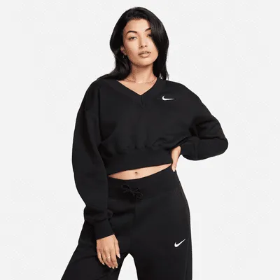 Nike Sportswear Phoenix Fleece Women's Cropped V-Neck Top. Nike.com