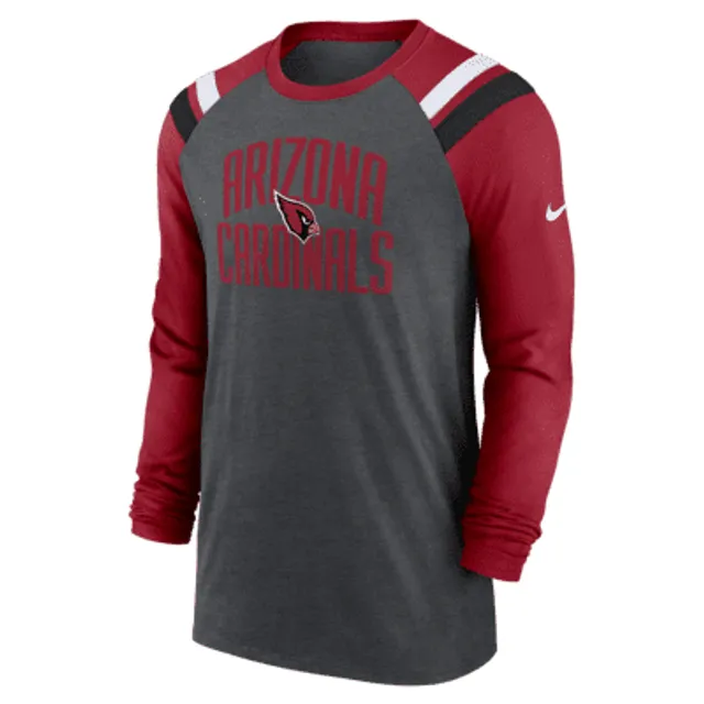 Nike Men's Las Vegas Raiders Athletic Long Sleeve Raglan T-Shirt - Charcoal Heather & Black - S (Small)