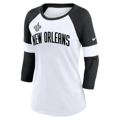 Nike Pride (NFL New Orleans Saints) Women's 3/4-Sleeve T-Shirt. Nike.com
