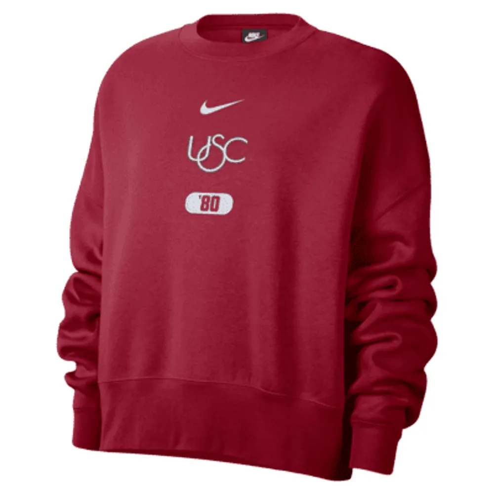 UCLA Neon Pink Fleece White Crew - Campus Store