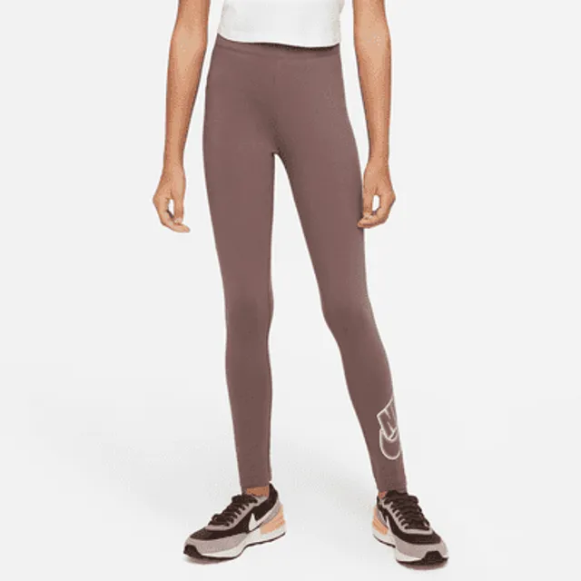 Nike (Kids) Girls' Essential Goldtone Mid-Rise Leggings XL