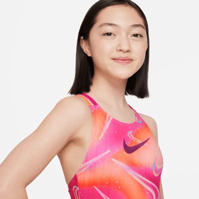 Nike Essential Little Kids' (Girls') Racerback 1-Piece Swimsuit. Nike.com