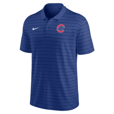 MLB Chicago Cubs Polo Shirt Mens Medium Blue Embroidered Logo Short Sleeve