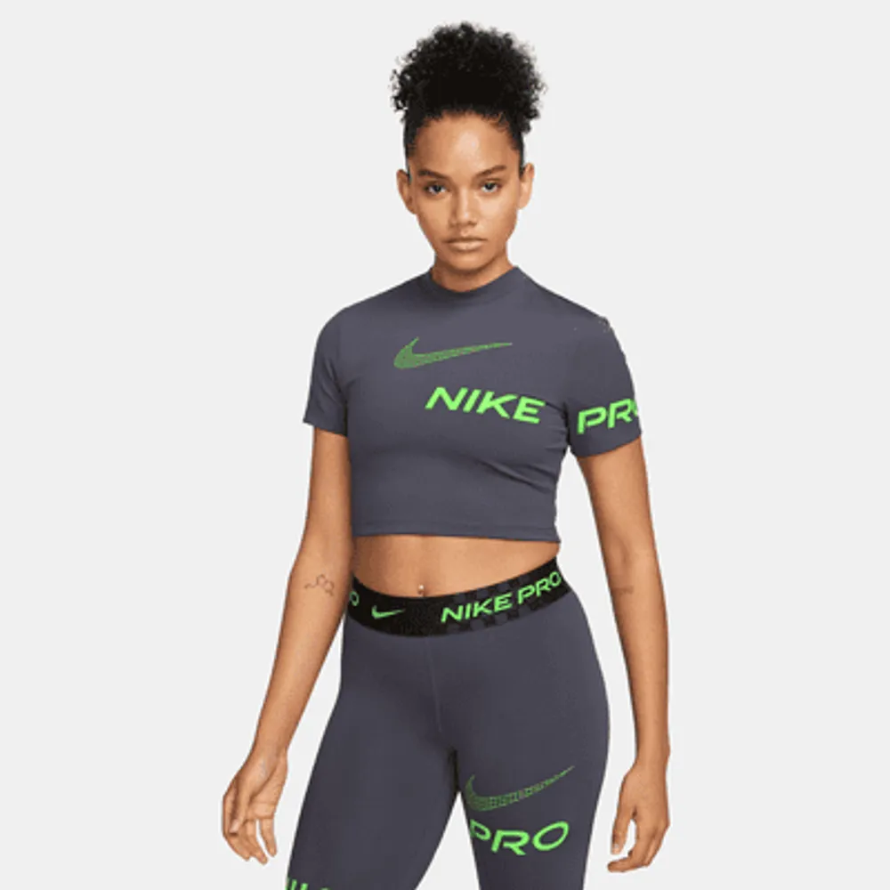 Nike Pro Dri-FIT Women's Cropped Training Tank Top, Black/Iron  Grey/White/White, XL : Clothing, Shoes & Jewelry 