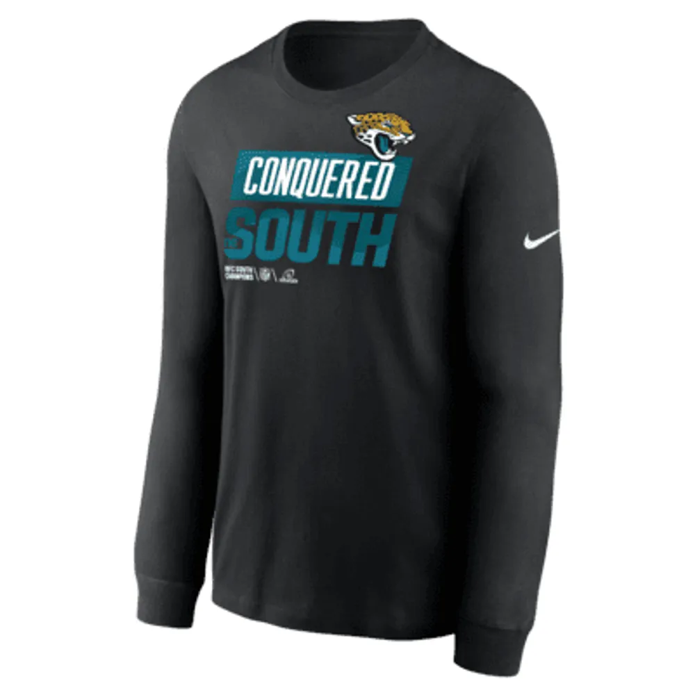 Nike 2022 AFC South Champions Trophy Collection (NFL Jacksonville Jaguars) Men's Long-Sleeve T-Shirt. Nike.com