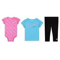 Nike Swoosh Baby (0-9M) 3-Piece Logo Bodysuit Set. Nike.com