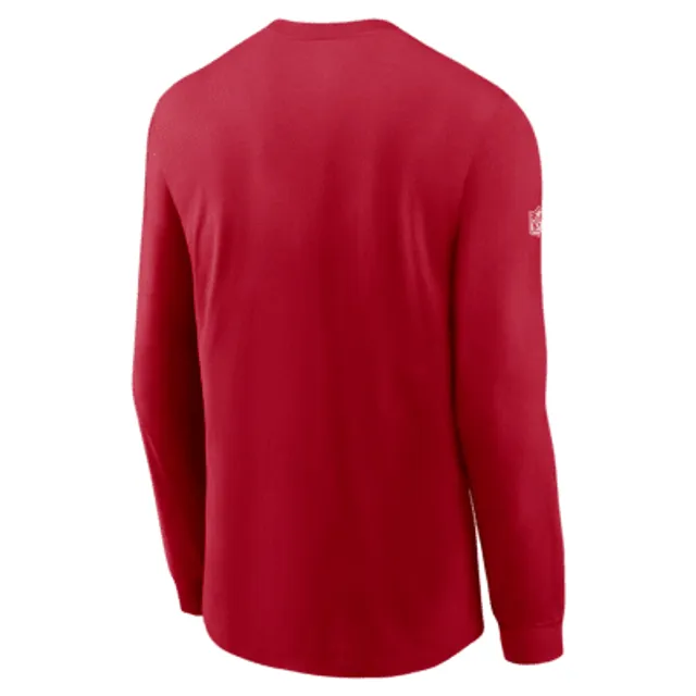 Nike Men's Dri-Fit Sideline Team (NFL Atlanta Falcons) Long-Sleeve T-Shirt in Red, Size: 2XL | 00LX6DL96-0BI