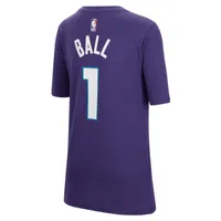 Lamelo Ball Charlotte Hornets Statement Edition Big Kids' (Boys') Jordan NBA T-Shirt. Nike.com
