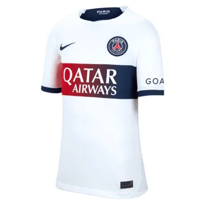Presnel Kimpembe Paris Saint-Germain 2023/24 Stadium Away Big Kids' Nike Dri-FIT Soccer Jersey. Nike.com