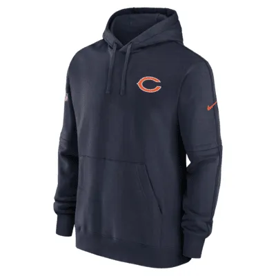 Chicago Bears Sideline Club Men’s Nike NFL Pullover Hoodie. Nike.com