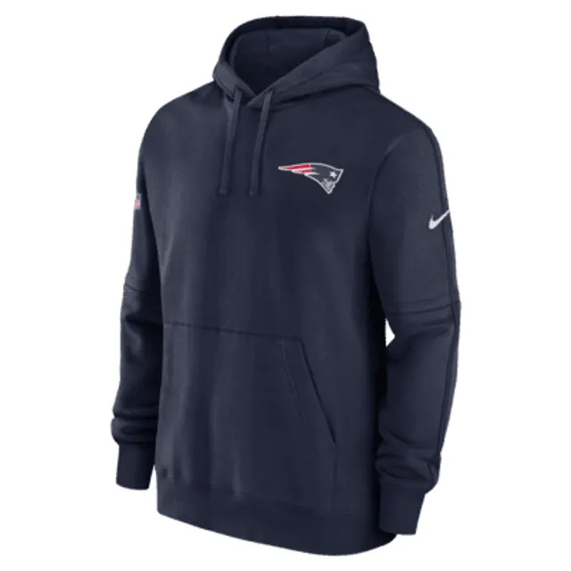 Men's Nike Gray New England Patriots Sideline Athletic Stack Performance Pullover Hoodie Size: Small