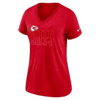 Nike Lockup Split (NFL Kansas City Chiefs) Women's Mid V-Neck T-Shirt. Nike.com
