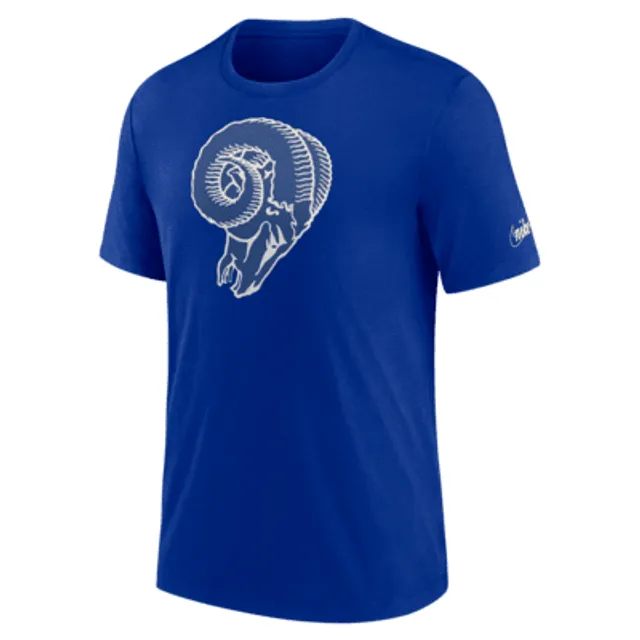 Men's Nike Royal Buffalo Bills Rewind Logo Tri-Blend T-Shirt Size: Small