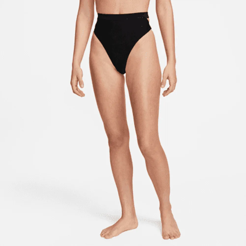 Nike Swim Women's Cut-Out High-Waisted Bikini Bottoms. UK