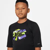 Nike Sneaker Big Kids' (Boys') Short-Sleeve Hydroguard Swim Shirt. Nike.com