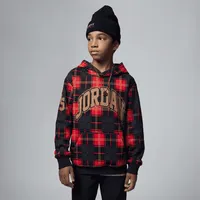 Brooklyn Fleece Plaid Pullover Hoodie Big Kids' Hoodie. Nike.com