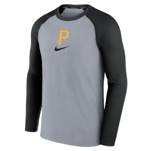 Nike Gray/Black Arizona Diamondbacks Game Authentic Collection Performance Raglan Long Sleeve T-Shir