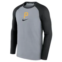 Men's Pittsburgh Pirates Nike Black Heavyweight Long Sleeve T-Shirt