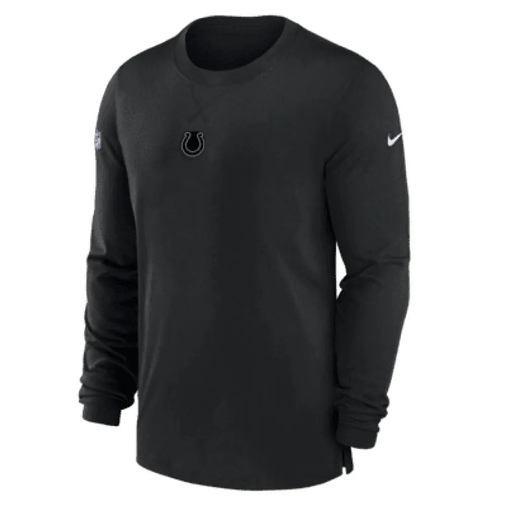 Indianapolis Colts Sideline Men’s Nike Men's Dri-Fit NFL Long-Sleeve Top in Black, Size: Small | 00MB00A98-0BT