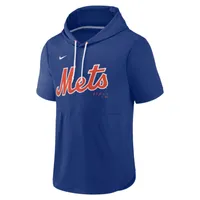 Nike Men's New York Mets Blue Springer Short Sleeve Hoodie